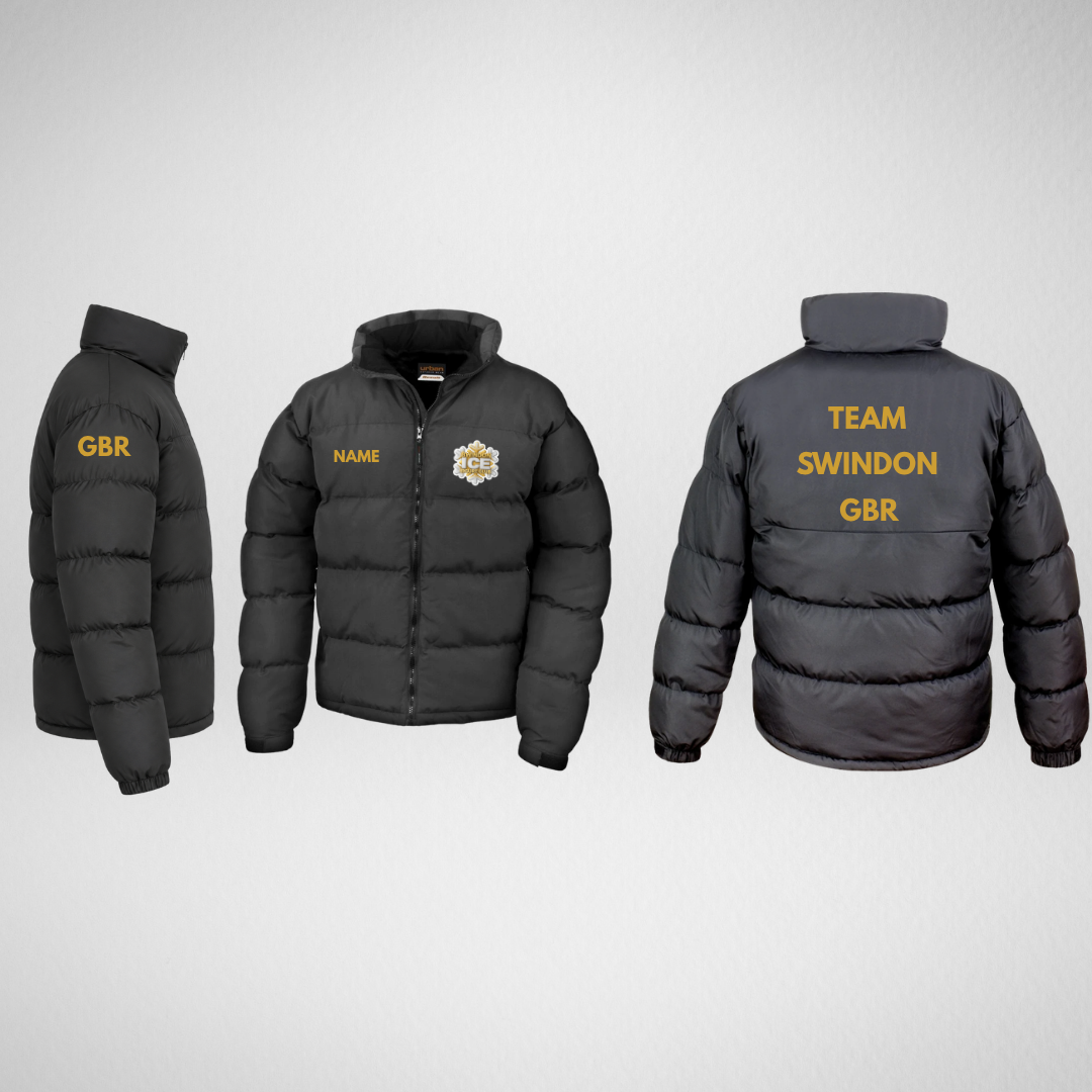 Swindon Ice Figure Club Main Range Gold Puffer Jacket