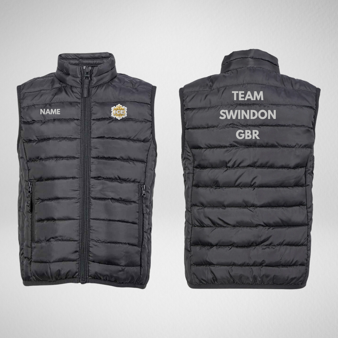 Swindon Ice Figure Club Main Range Silver Kids Padded Gilet