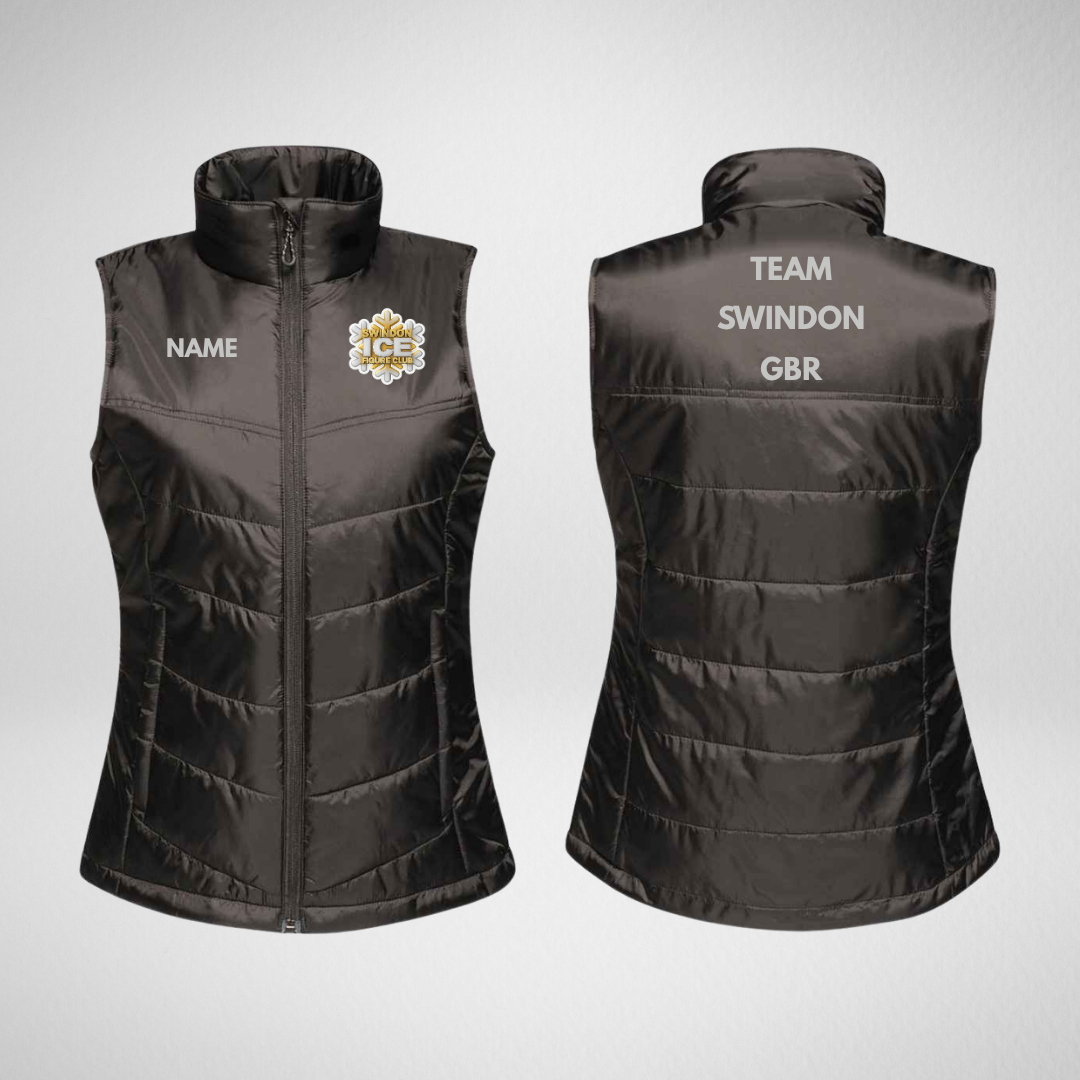 Swindon Ice Figure Club Main Range Silver Padded Gilet