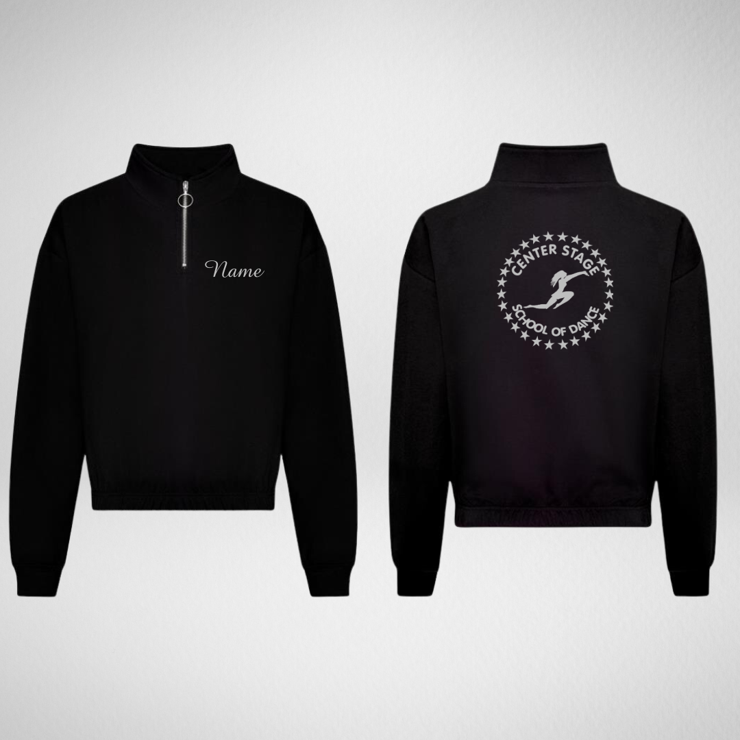 Center Stage School of Dance Cropped 1/4 Zip Sweatshirt