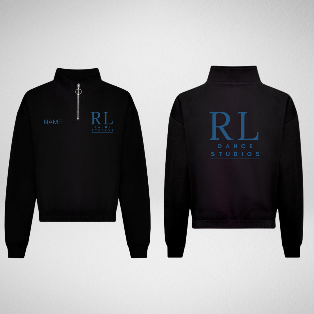 RL Dance Studios Cropped 1/4 Zip Sweatshirt