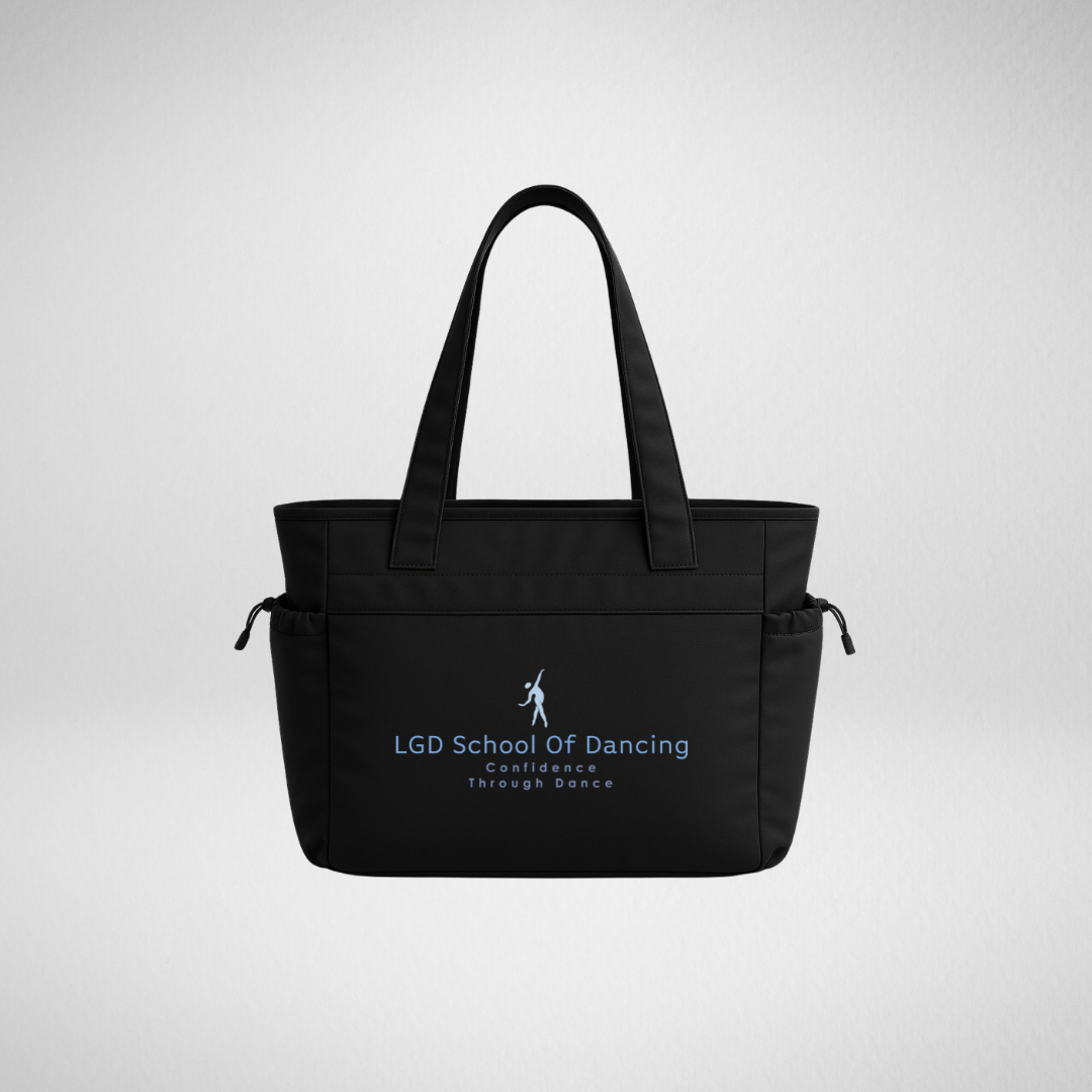 LGD School of Dancing Black Oversized Studio Tote Bag