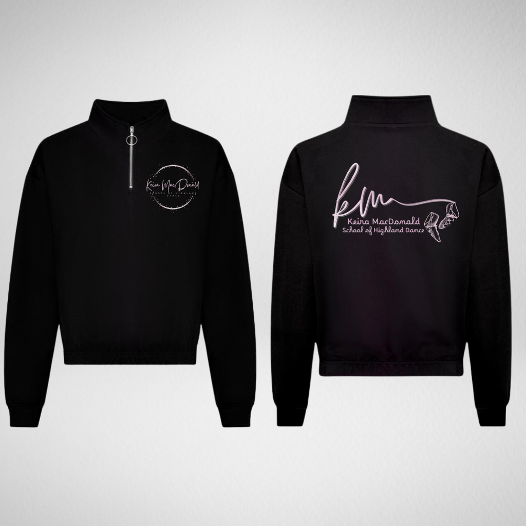 Keira MacDonald School Of Highland Dance Cropped 1/4 Zip Sweatshirt