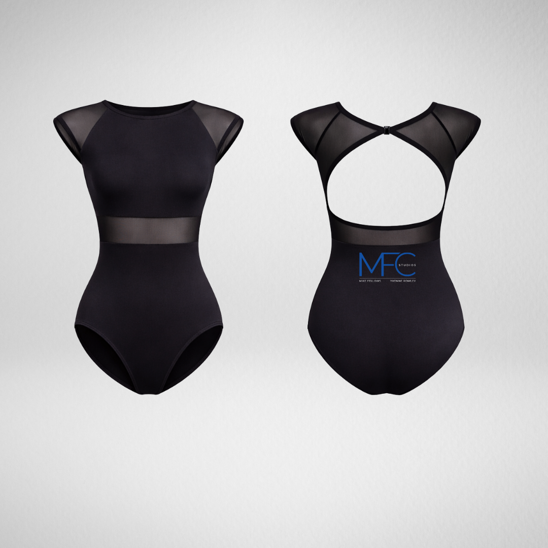 MFC Studios Open Back Mesh Panel Leotard