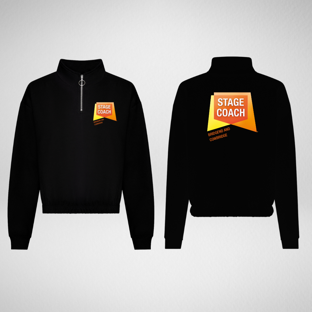 Stagecoach Bridgend & Cowbridge Cropped 1/4 Zip Sweatshirt