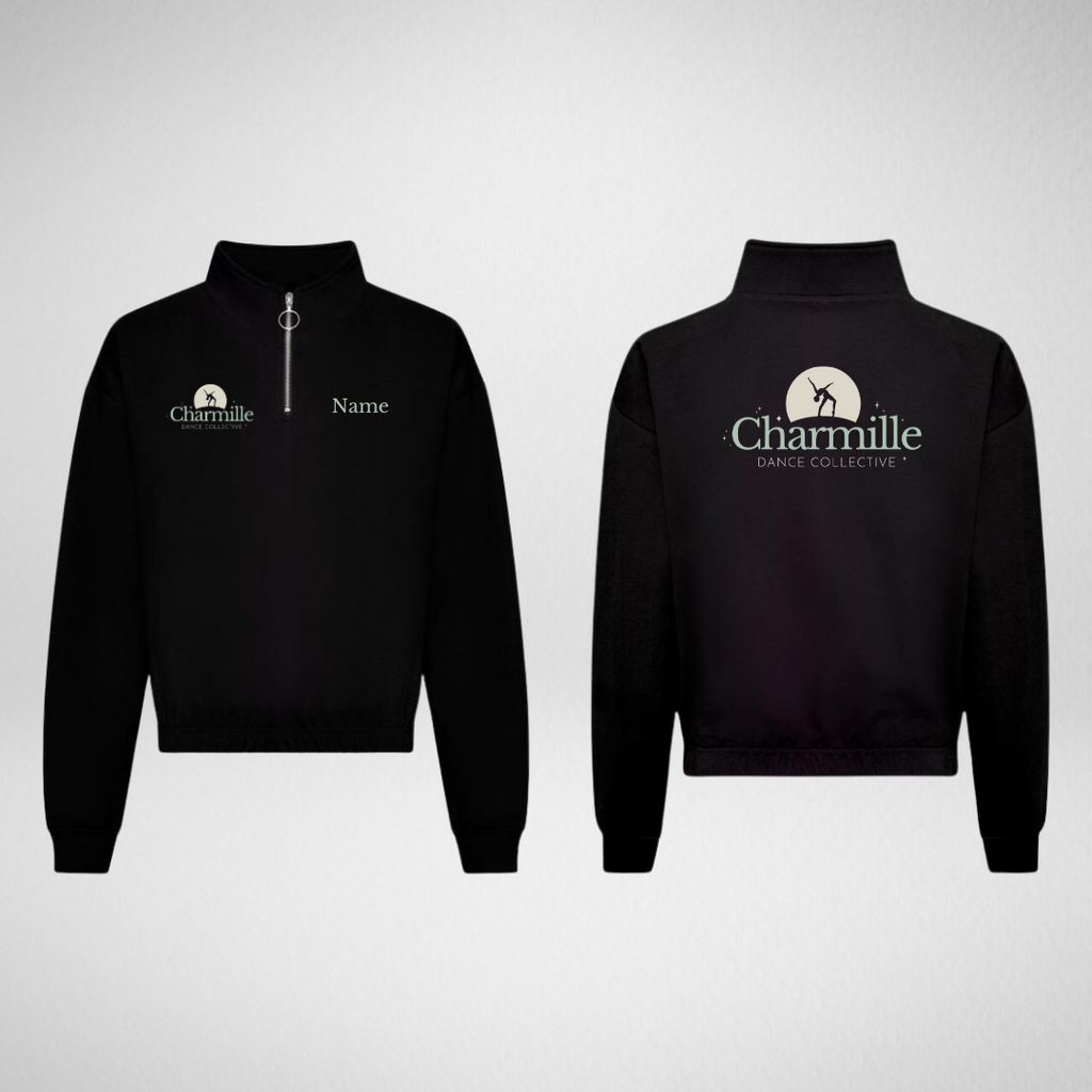Charmille Dance Collective Cropped 1/4 Zip Sweatshirt