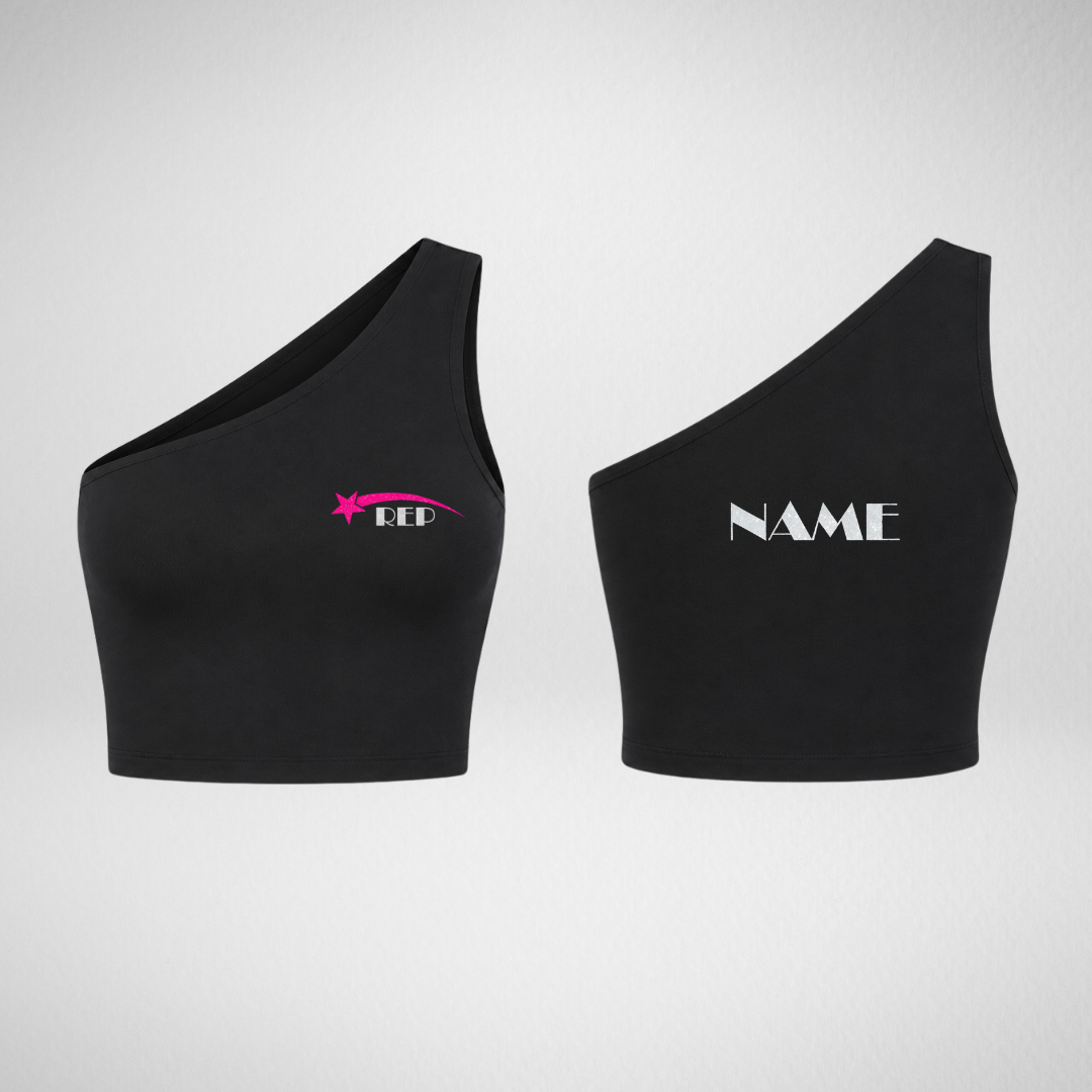 Rachel Elliott Performers Black One Shoulder Crop Top