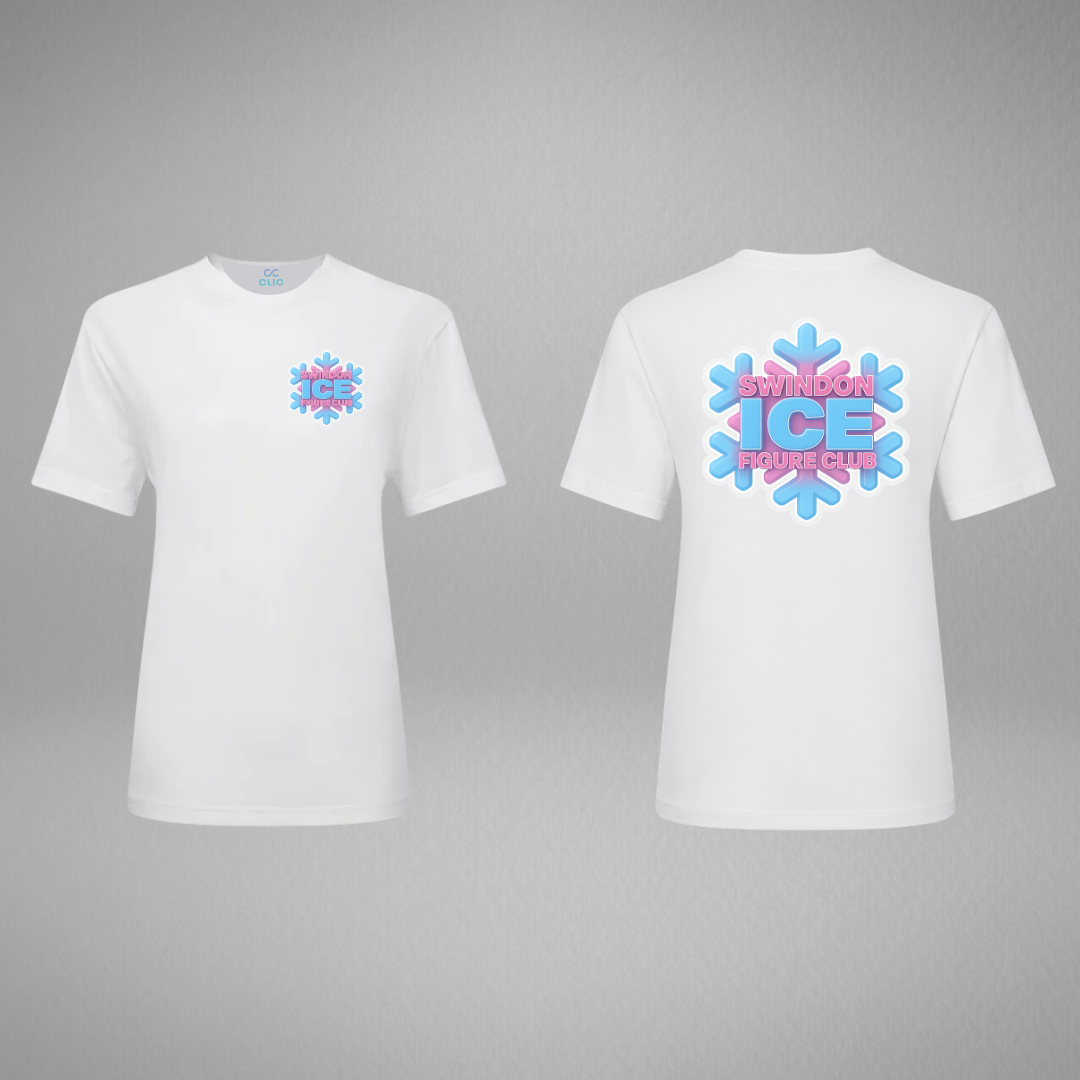 Swindon Ice Figure Club Mix & Match Range White Boxy Oversized T-Shirt