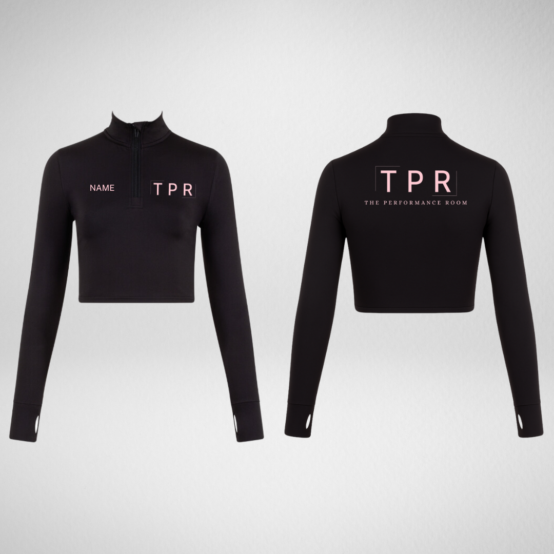 The Performance Room Long Sleeved Zip Crop Top