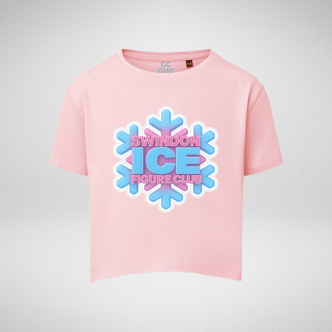 Swindon Ice Figure Club Mix & Match Range Pink Cropped T-Shirt