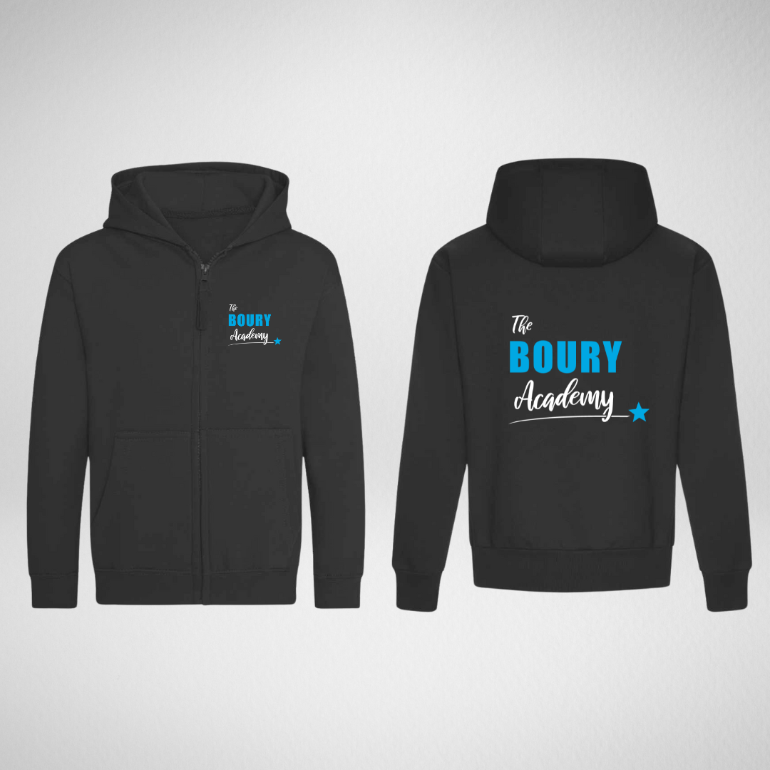 The Boury Academy Zipped Hoodie