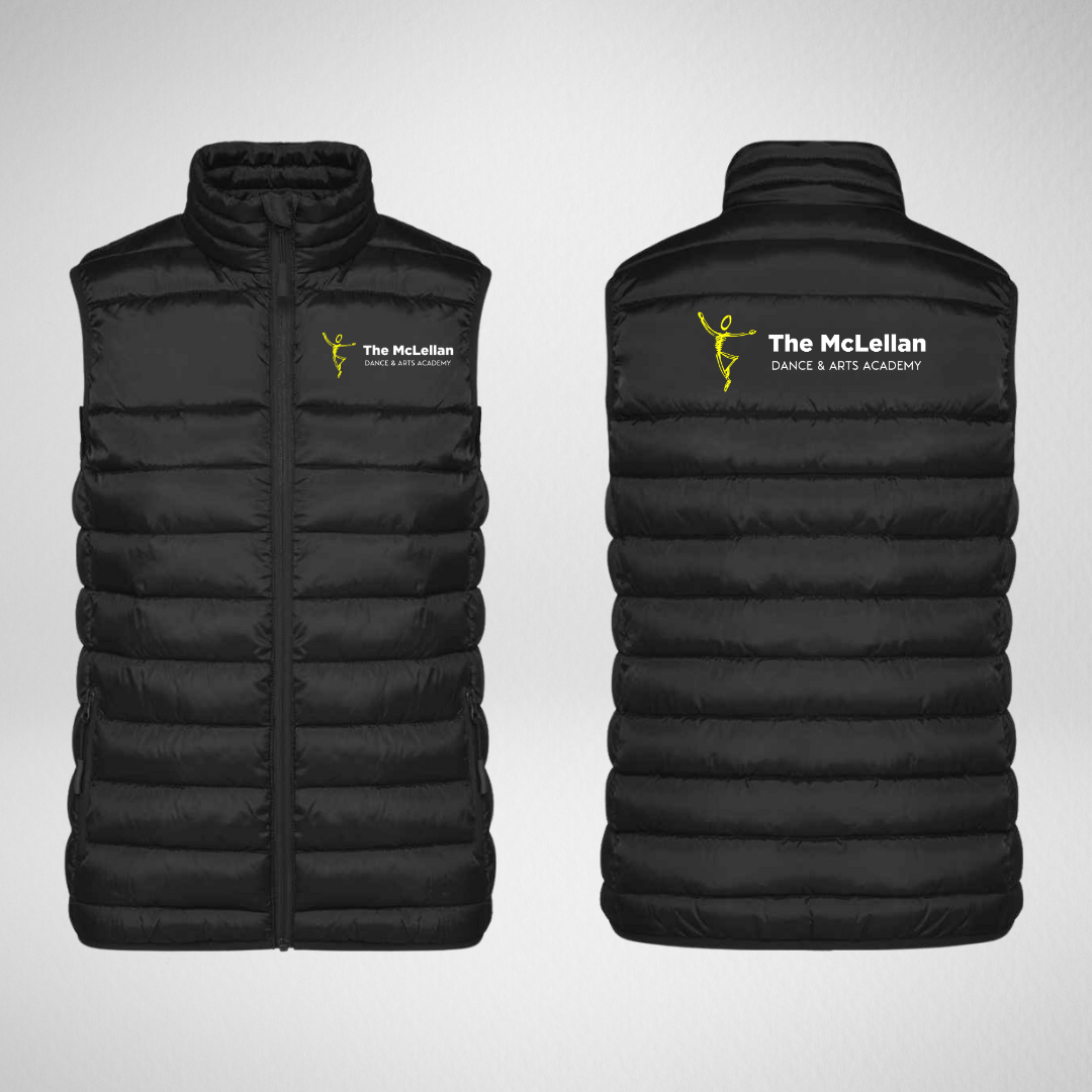 The McLellan Dance And Arts Academy Ladies Padded Gilet