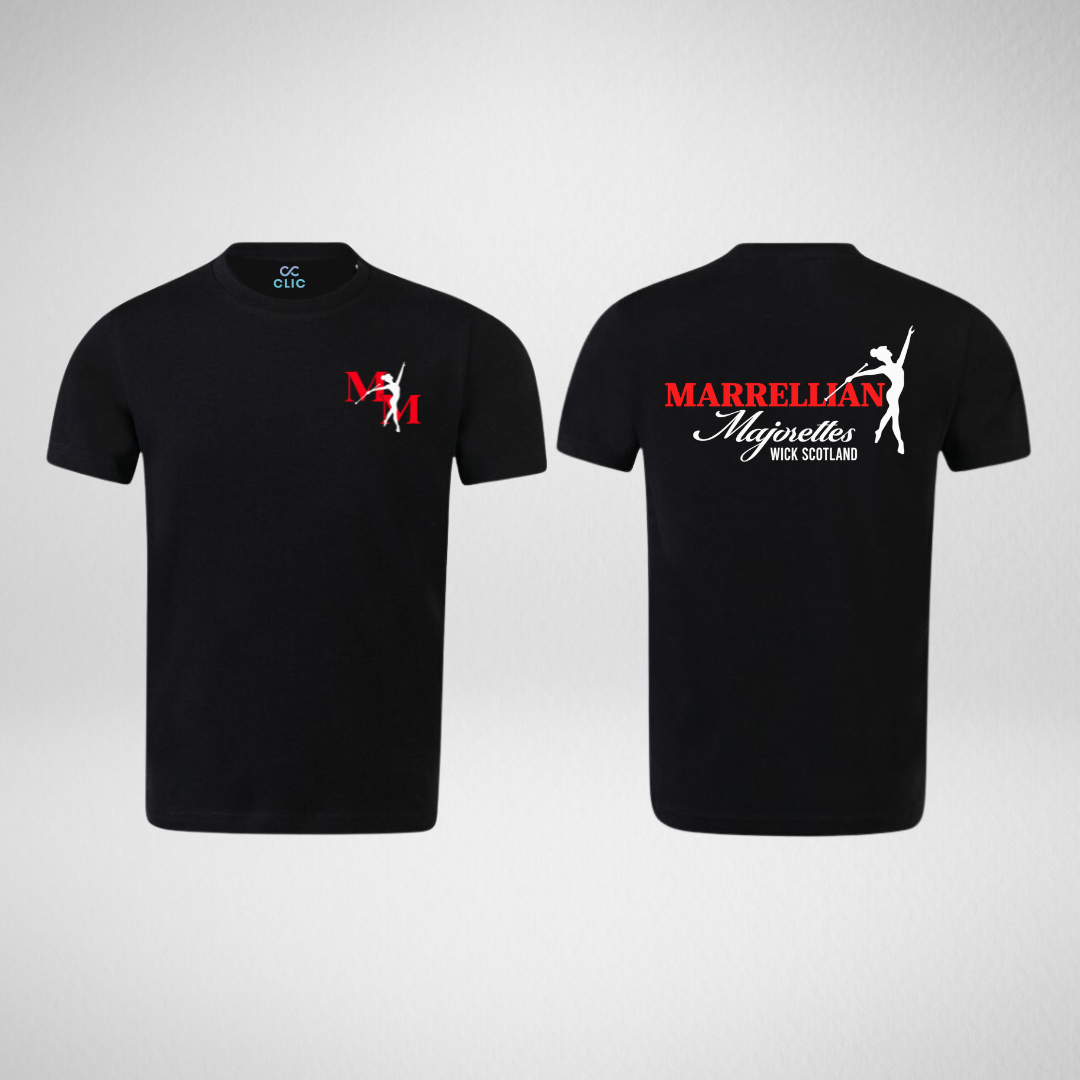 Marrellian Majorettes Black Premium Stretch Tee