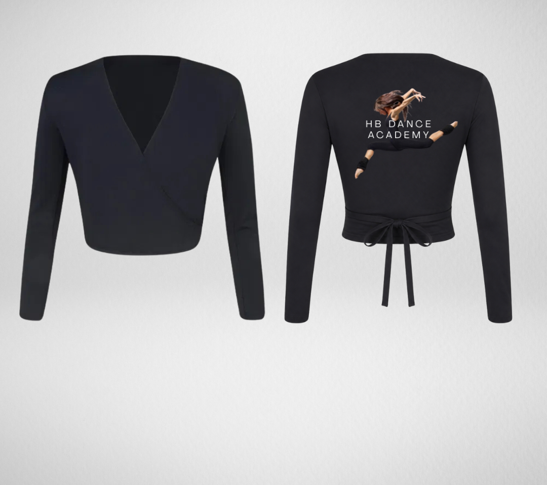 HB Dance Academy Long Sleeve Crossover Wrap Cardigan