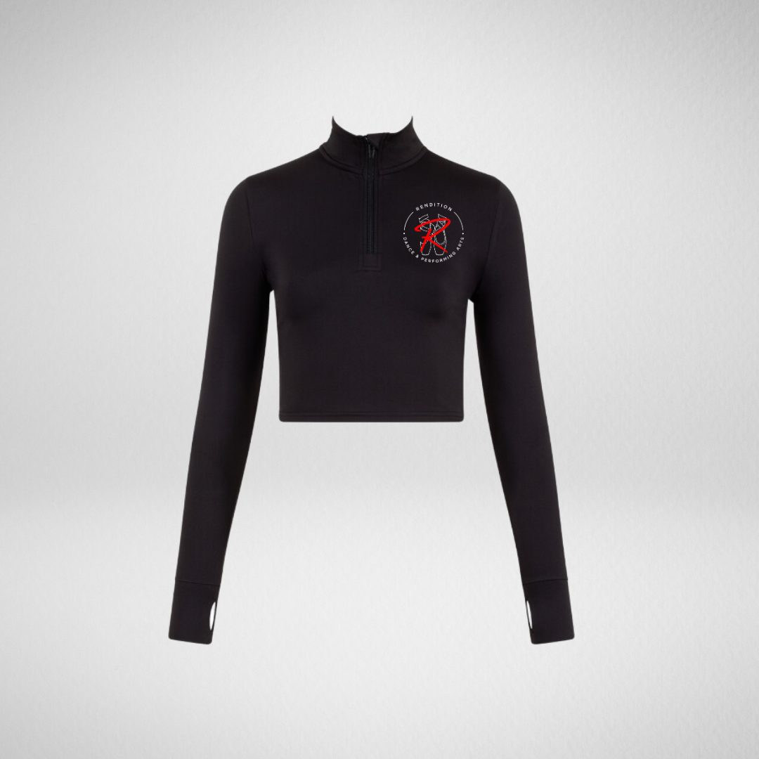 Rendition Dance School Long Sleeved Zip Crop Top