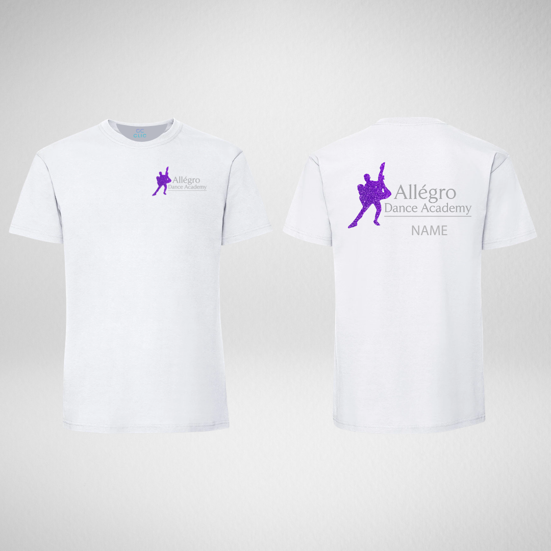 Allégro Dance Academy White Cotton T-Shirt