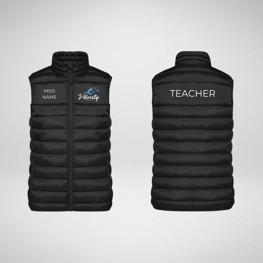 Velocity Dance Academy Teacher Padded Gilet