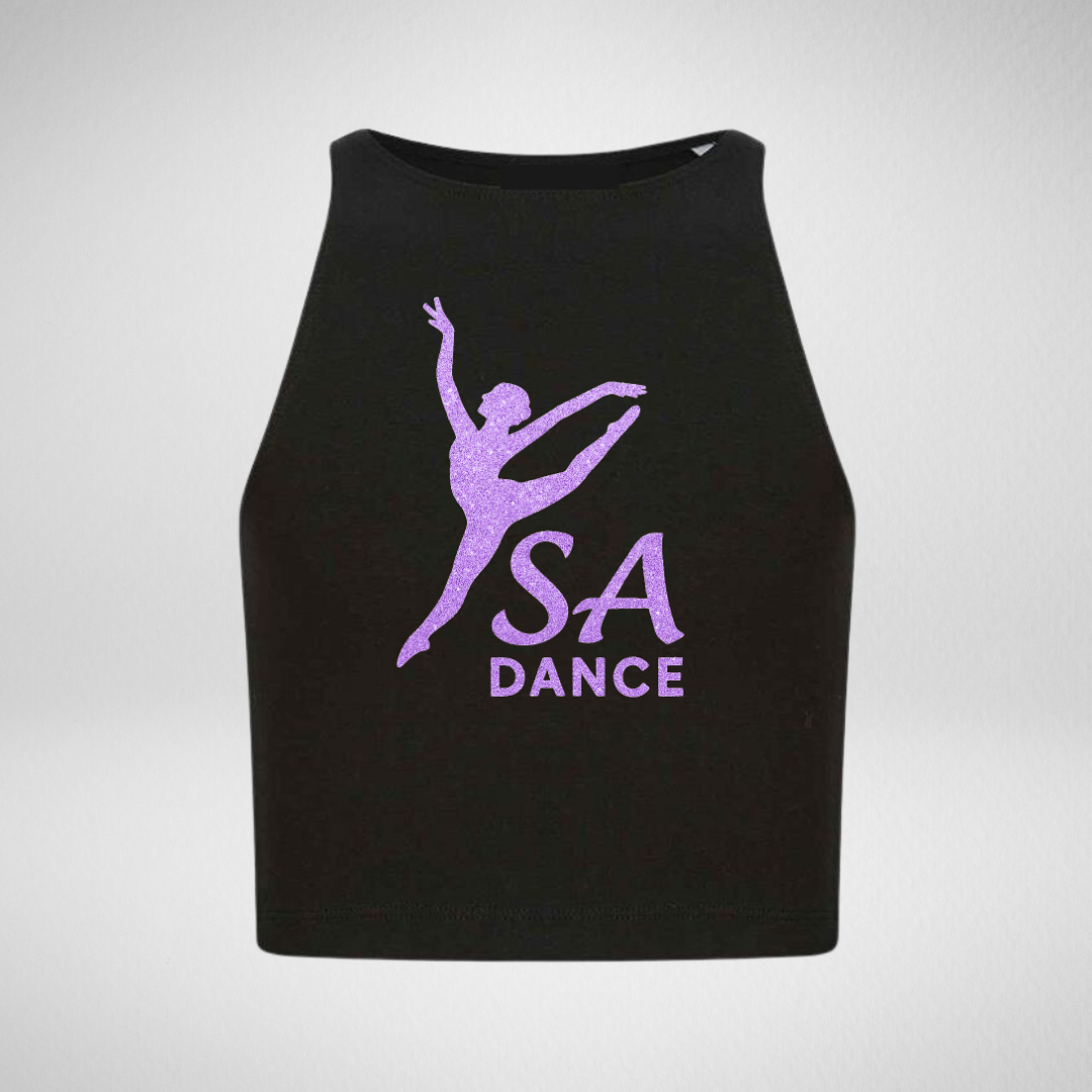 SA Dance Black Cropped Tank Vest