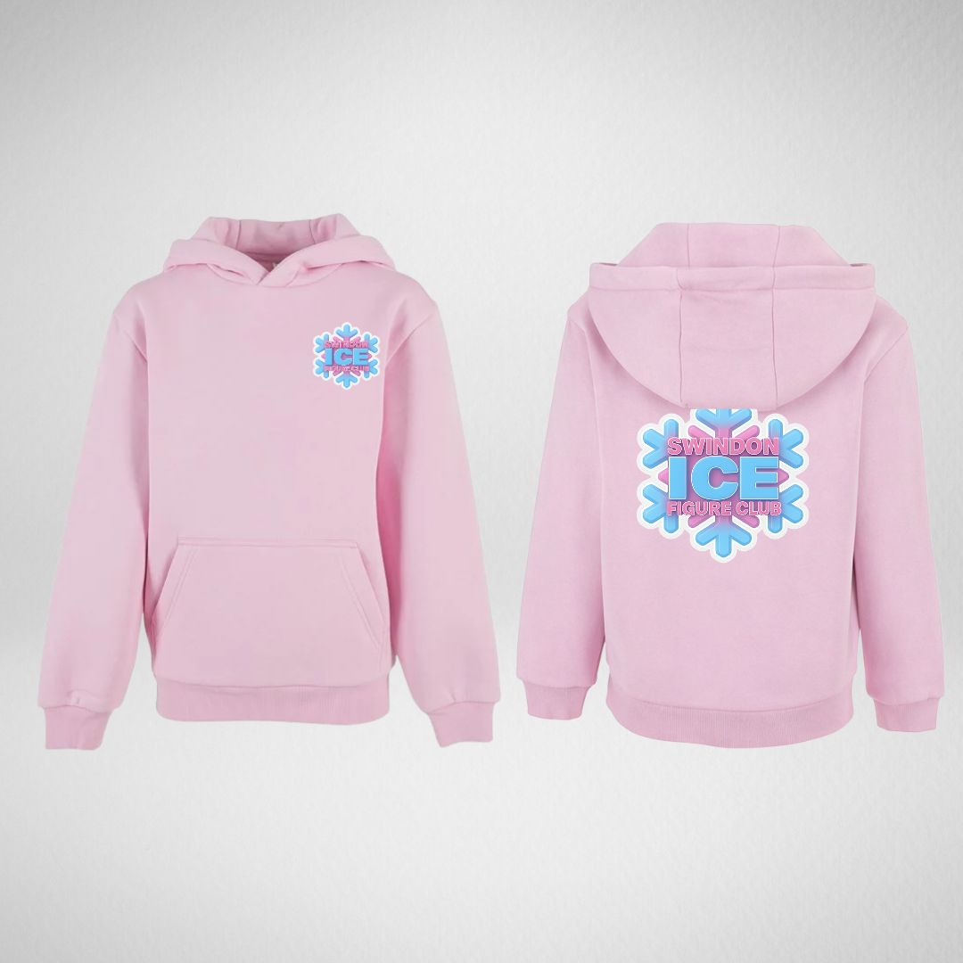 Swindon Ice Figure Club Mix & Match Range Pink Supersoft Pullover Hoodie