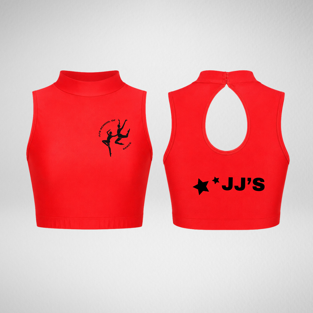 JJ's School Of Dance Lower School Turtle Neck Sleeveless Crop Top