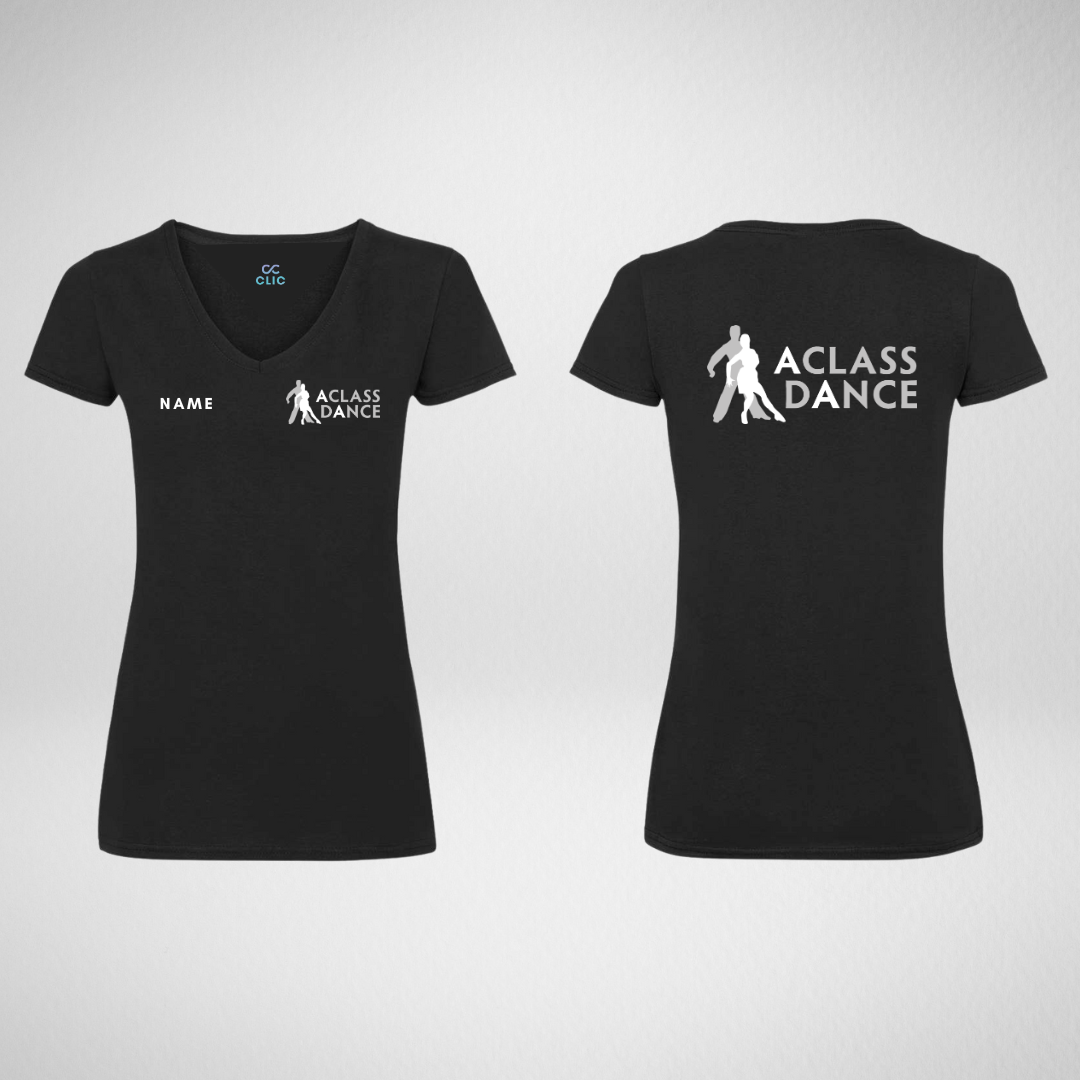 A Class Dance Ladies V Neck T-shirt