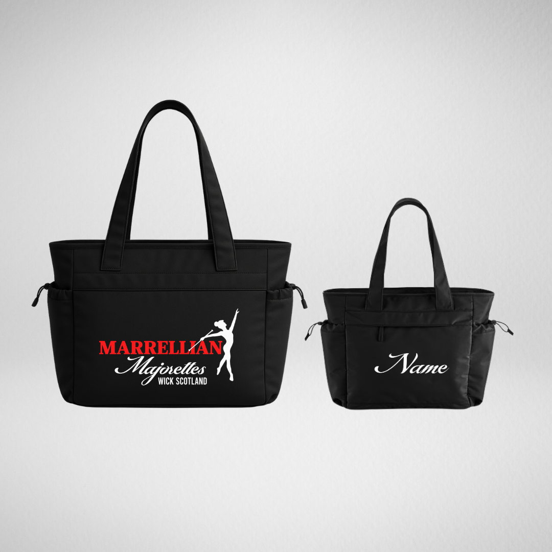Marrellian Majorettes Black Oversized Studio Tote Bag