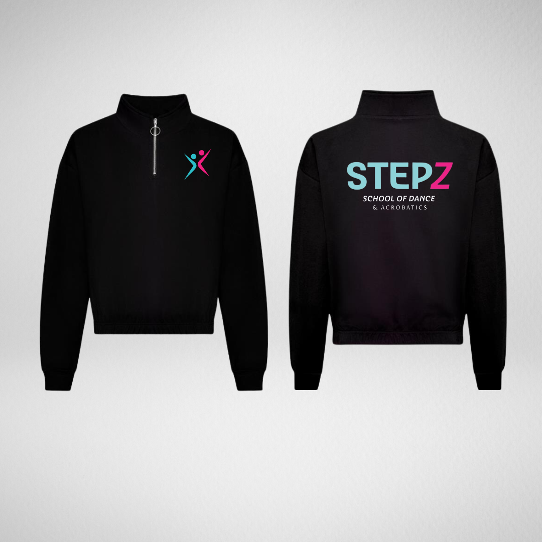 Stepz School Of Dance & Acrobatics Cropped 1/4 Zip Sweatshirt
