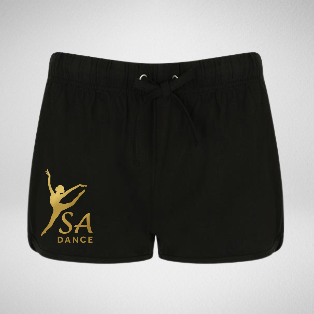 SA Dance Black Retro Dance Shorts