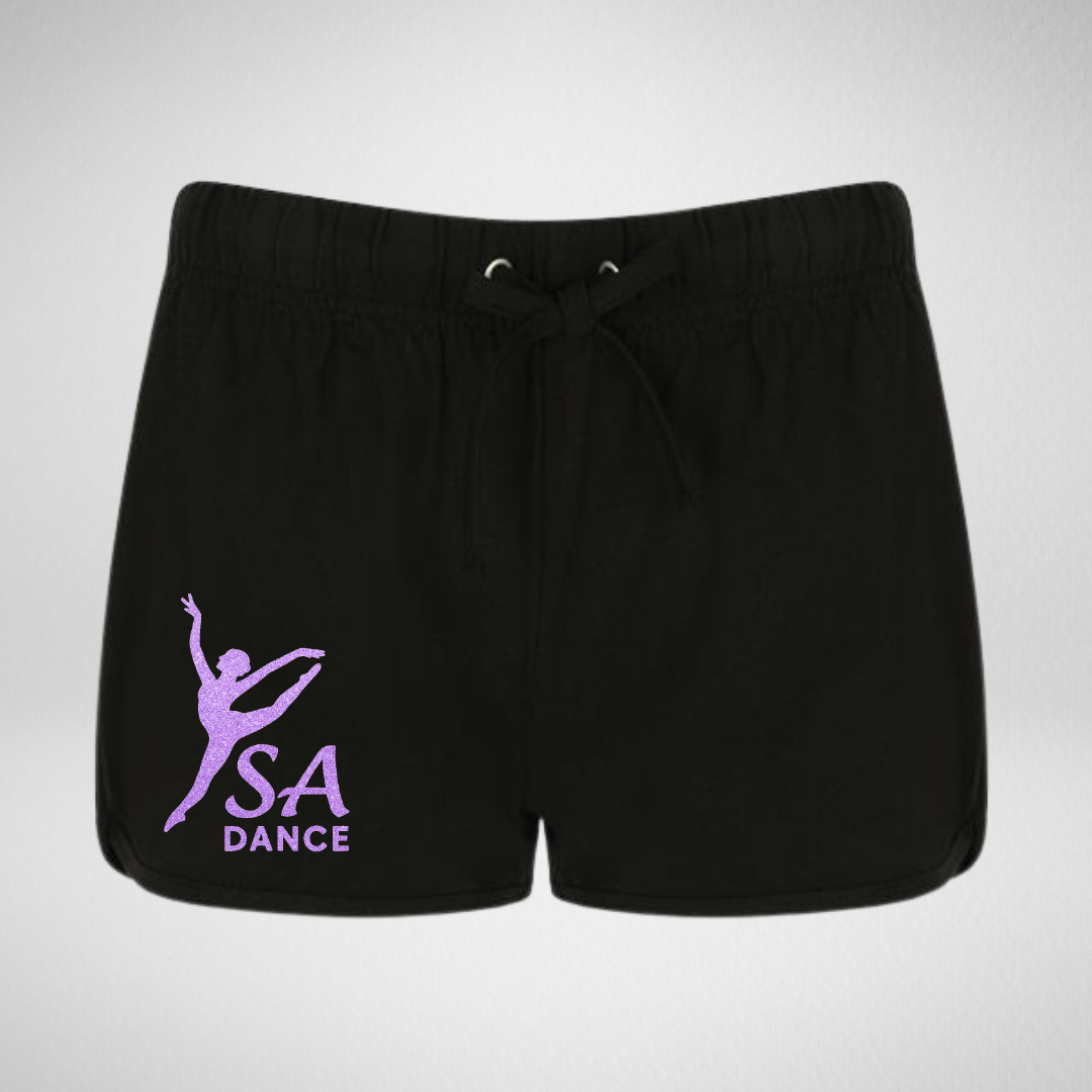 SA Dance Black Retro Dance Shorts