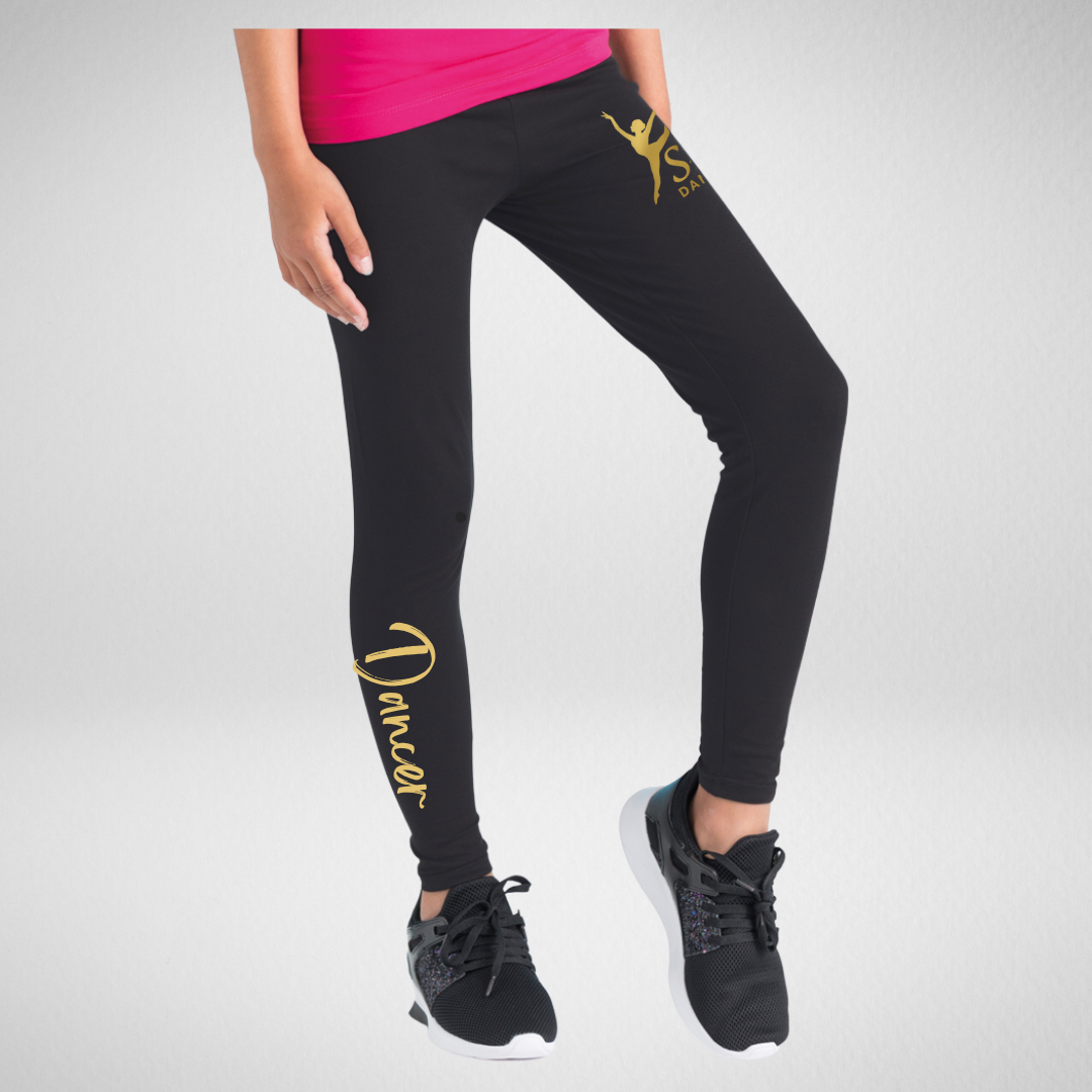 SA Dance Black Cotton Leggings