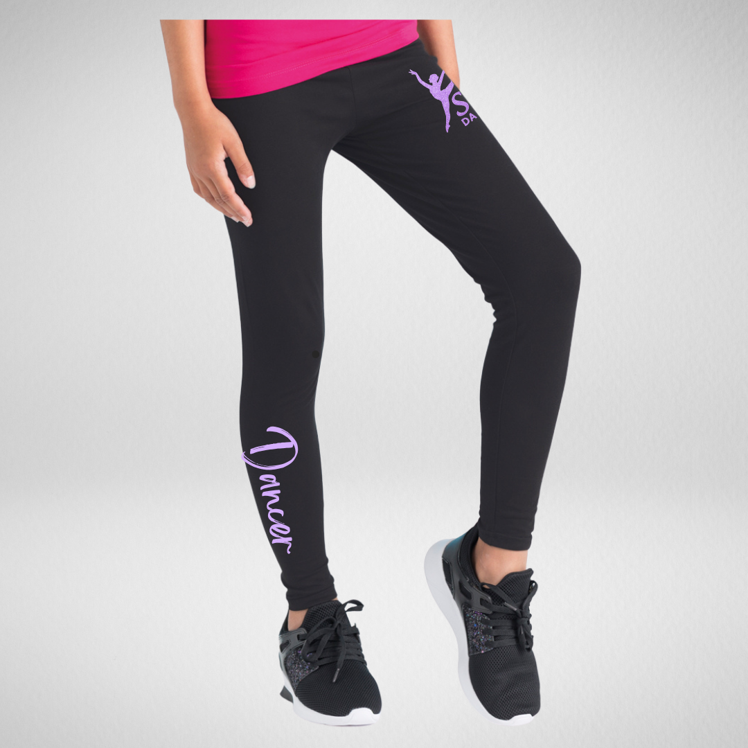 SA Dance Black Cotton Leggings