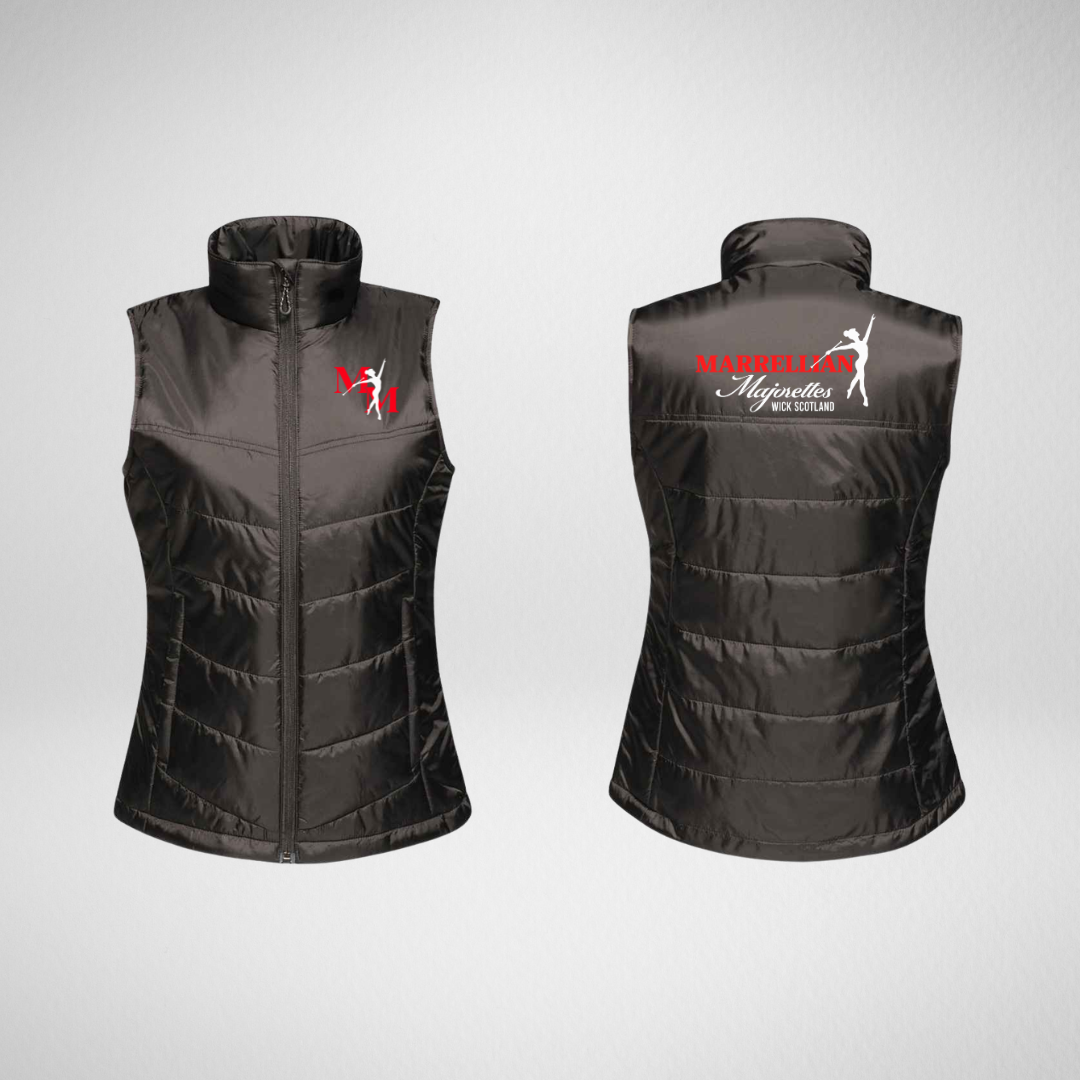 Marrellian Majorettes Black Adults Padded Gilet