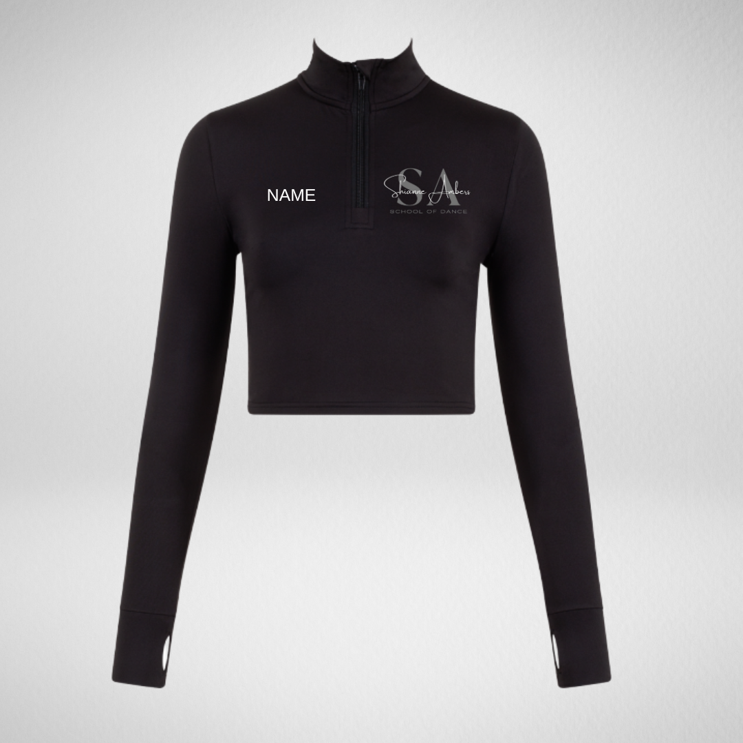 Shianne Ambers School Of Dance Long Sleeved Zip Crop Top