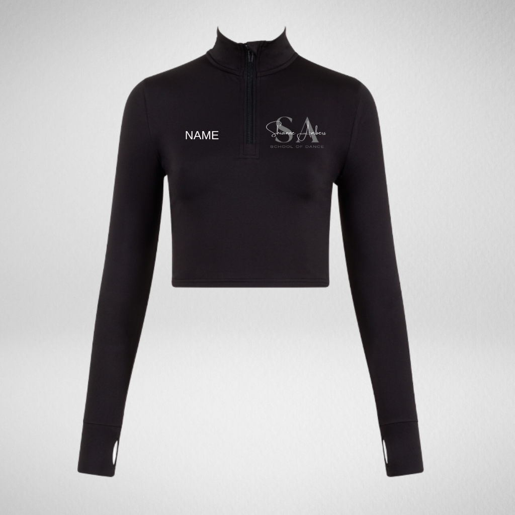 Shianne Ambers School Of Dance Long Sleeved Zip Crop Top