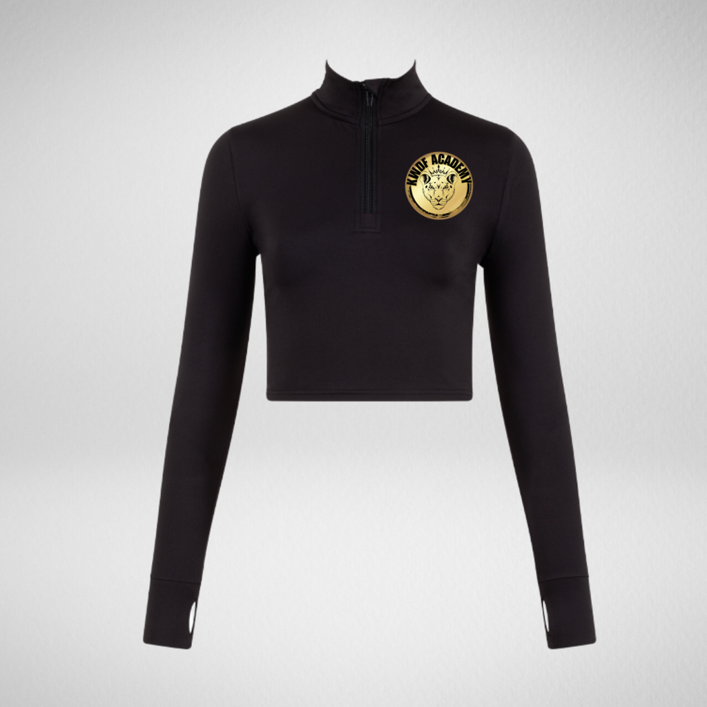 KWDF Academy Long Sleeved Zip Crop Top