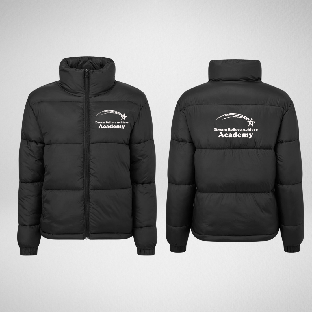Dream Believe Achieve Academy Ladies Puffer Jacket