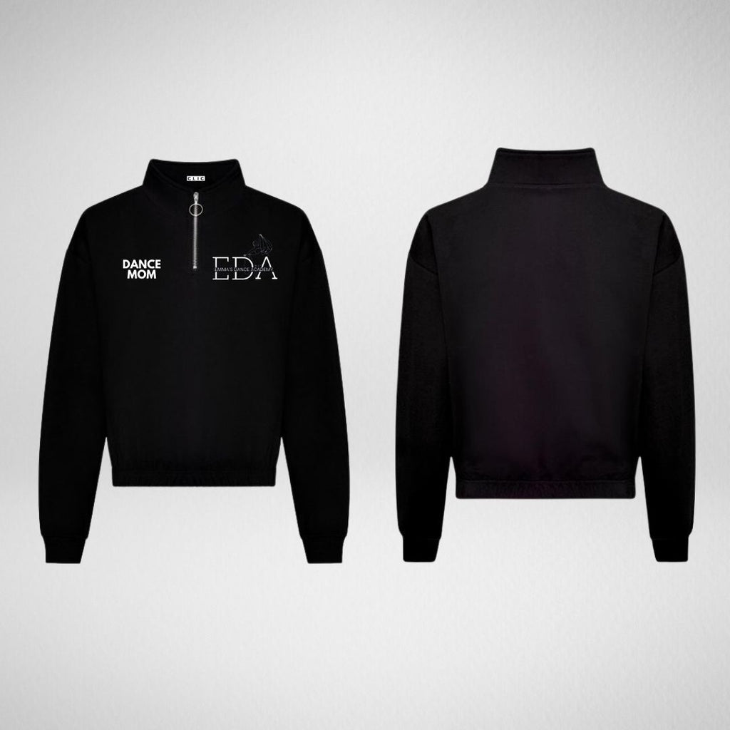 Emma's Dance Academy Dance Mom Cropped 1/4 Zip Sweatshirt