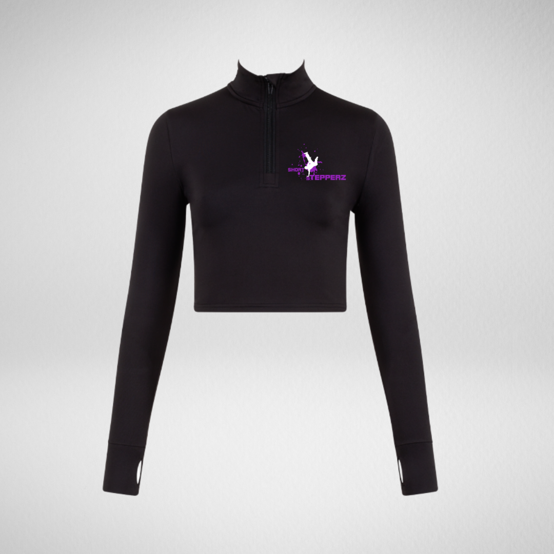 Short Stepperz Long Sleeved Zip Crop Top