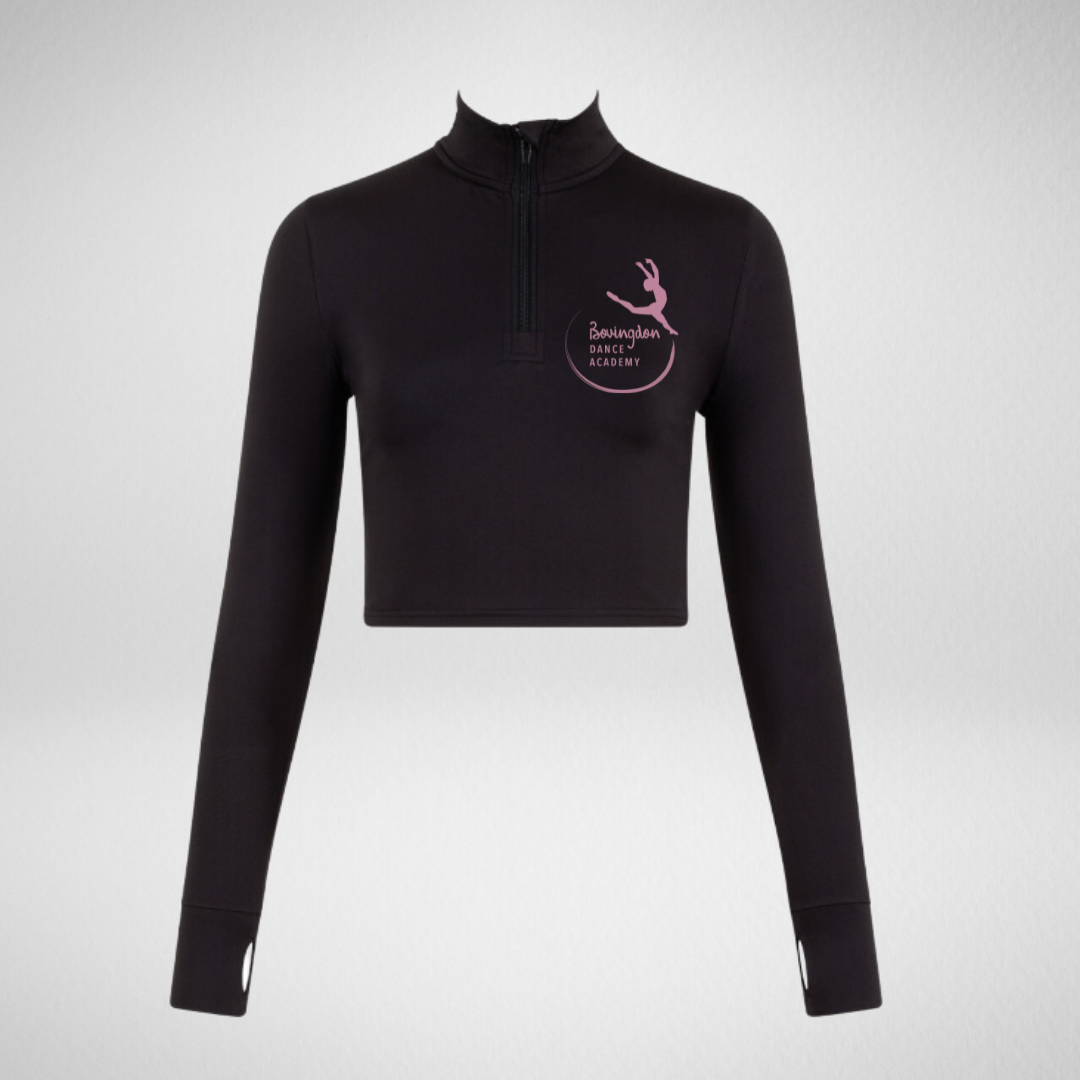 Bovingdon Dance Academy Long Sleeved Zip Crop Top