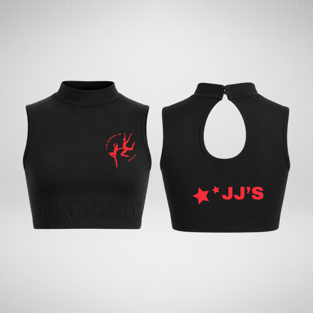 JJ's School Of Dance Upper School Turtle Neck Sleeveless Crop Top