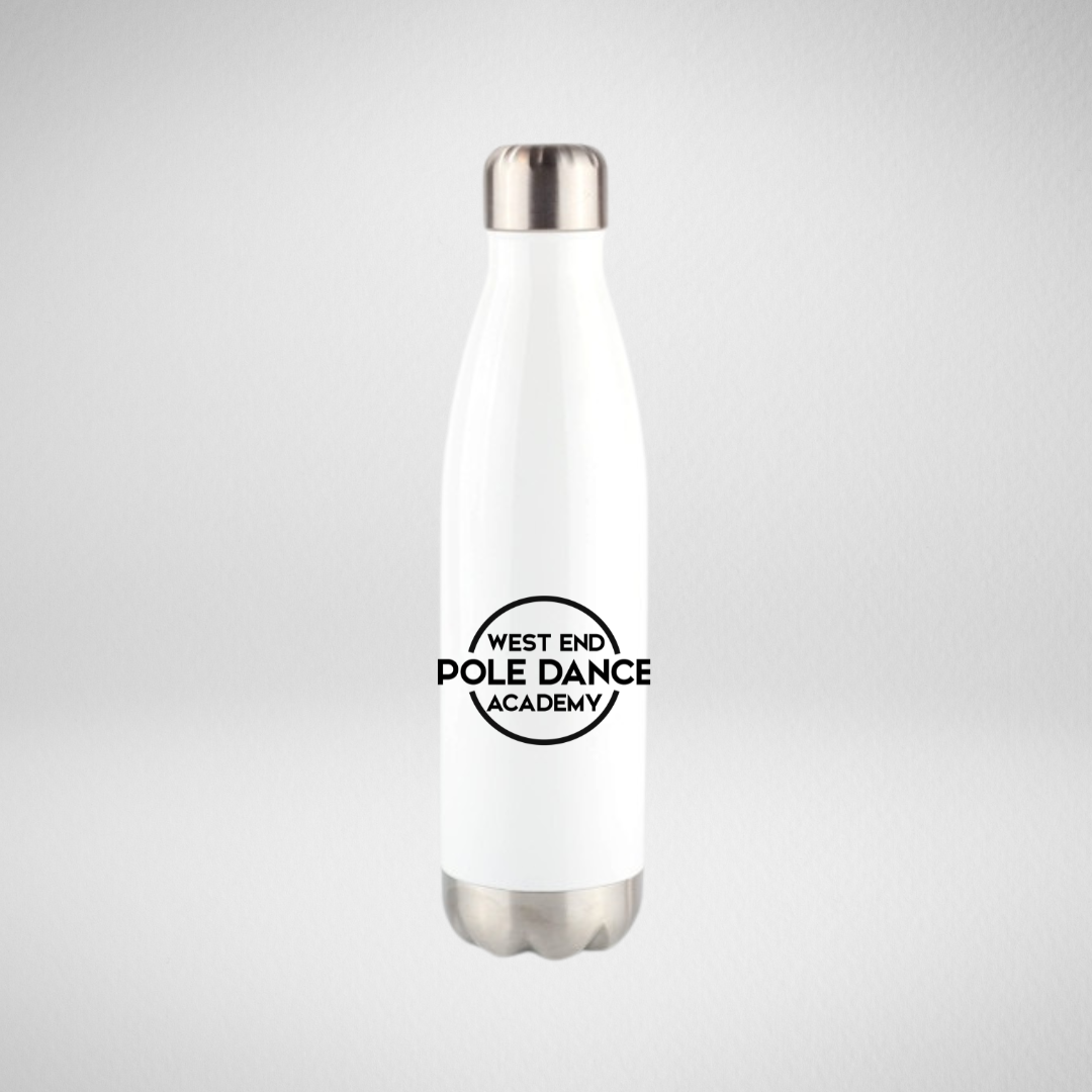 West End Pole Dance Academy White Stainless Steel Bottle