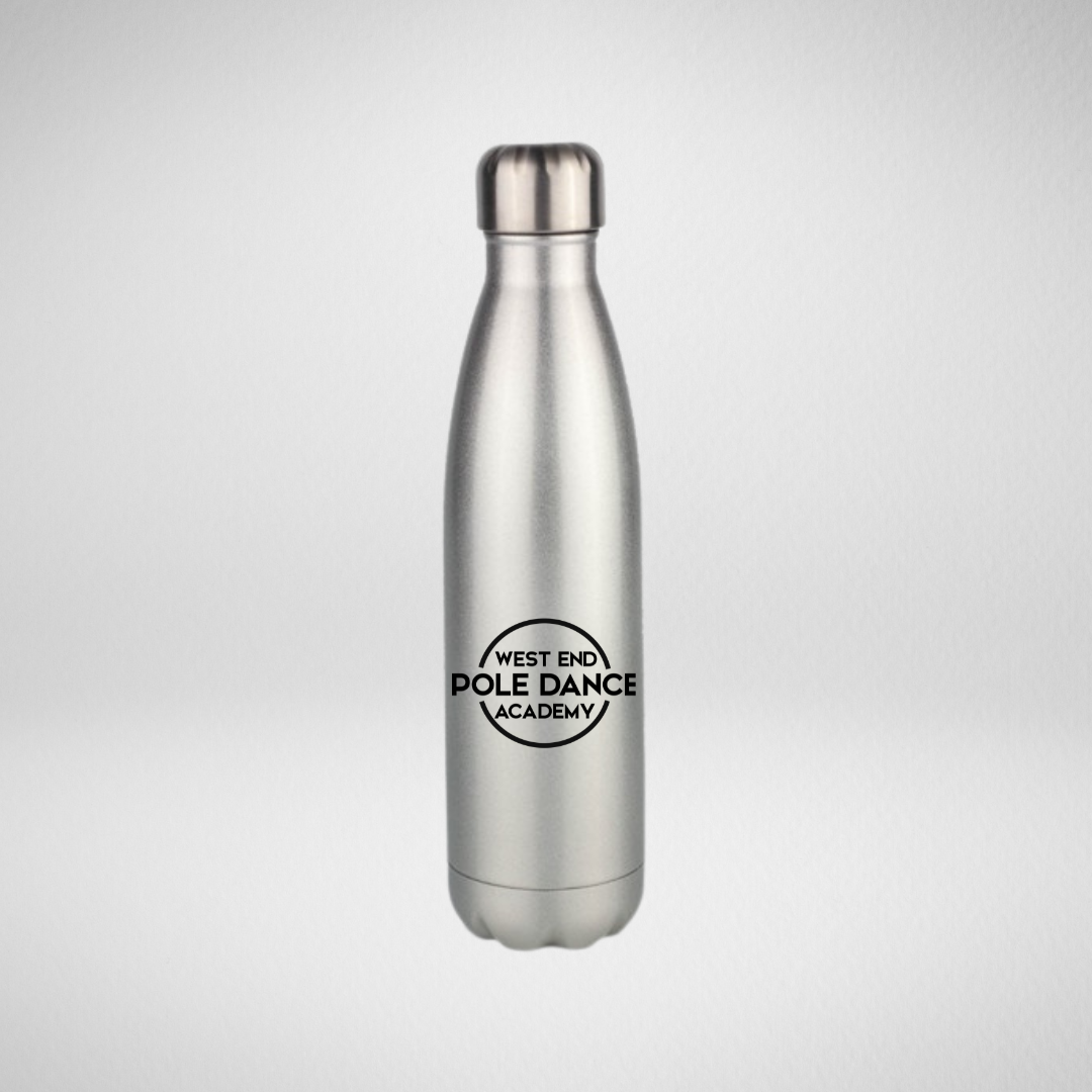 West End Pole Dance Academy Silver Stainless Steel Bottle