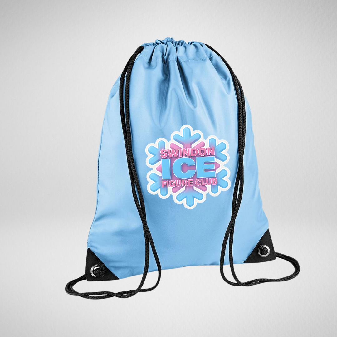 Swindon Ice Figure Club Mix & Match Range Blue Drawstring Bag