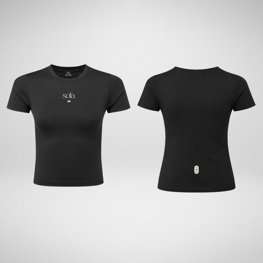 Sola Studios Black Luxe Fitted Tee