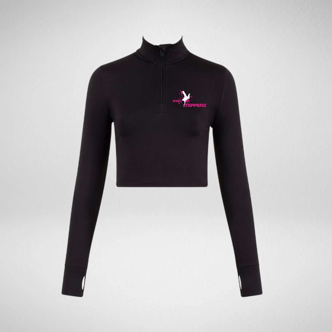 Short Stepperz Long Sleeved Zip Crop Top