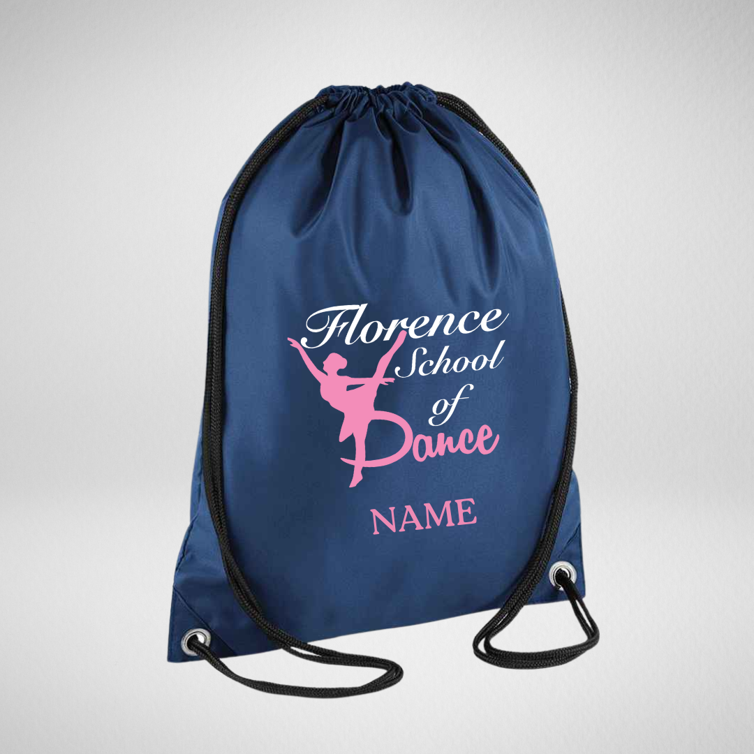 Florence School Of Dance Drawstring Bag