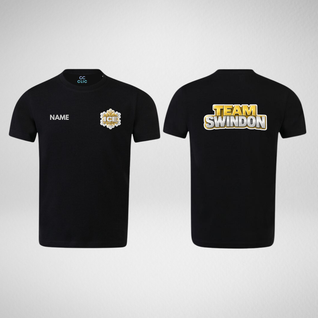 Swindon Ice Figure Club Main Range Silver Premium Stretch T-Shirt