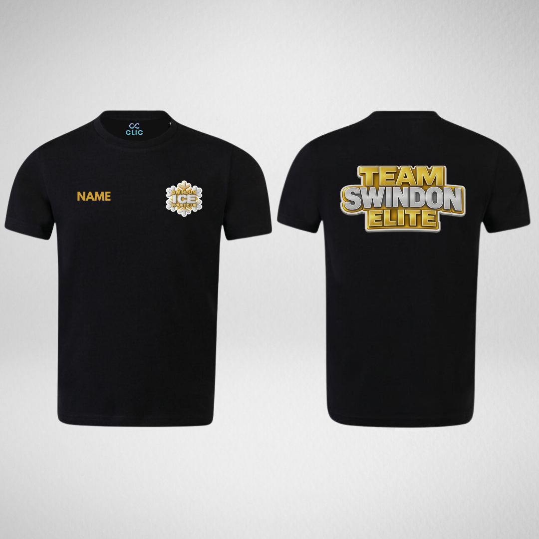 Swindon Ice Figure Club Main Range Gold Premium Stretch T-Shirt