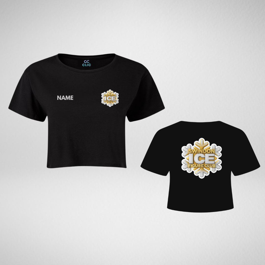 Swindon Ice Figure Club Main Range Silver Cropped T-Shirt