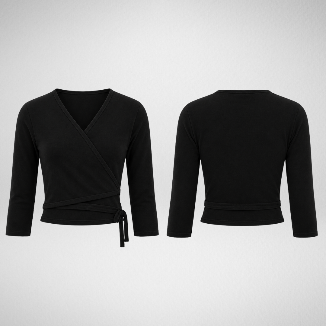 Dronfield Dance & Theatre Academy Black Polycotton Ballet Cardigan